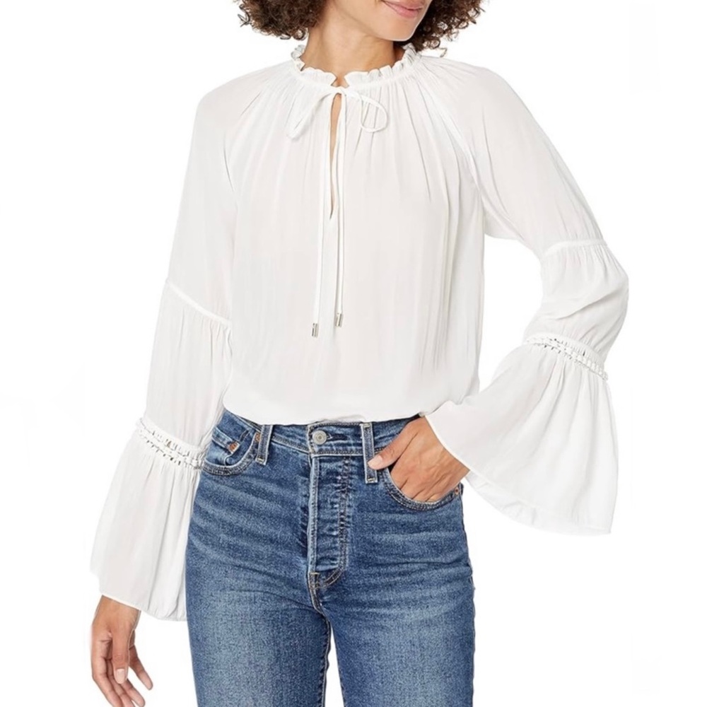 NEW RAMY BROOK IVORY LONG SLEEVE TOP